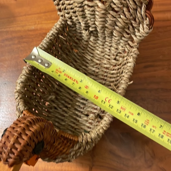 Wicker turkey basket thanksgiving table setting autumn decor vintage - Picture 8 of 9